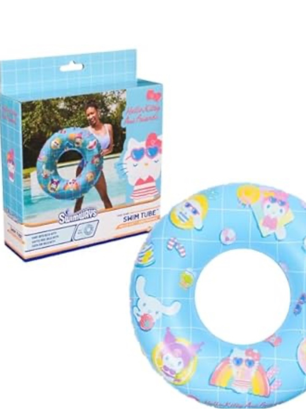 Swimways Hello Kitty Suntanner Pool Float, Inflatable Pool Floats Age 14 & Up